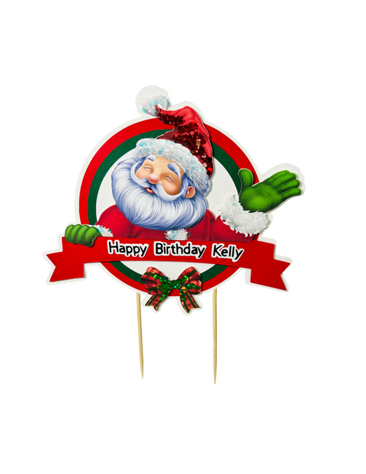 Christmas Birthday Cake Topper