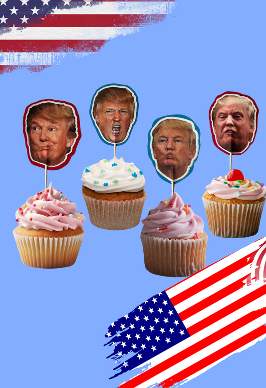 Trump Face Cupcake Toppers